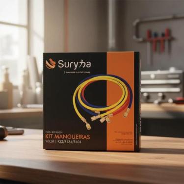 Imagem de Kit Mangueiras Manifold R22 R404 R134 90cm - Suryha