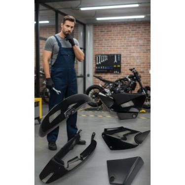 Imagem de Kit Carenagem Fan 125/Titan 00-05 Preto Completo - Congratulations Sto