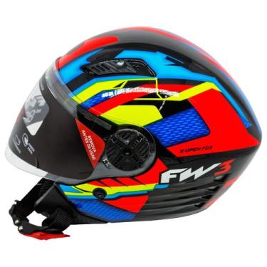 Imagem de Capacete Aberto Fw3 X Open UP Laranja Oculos Interno Tam 60