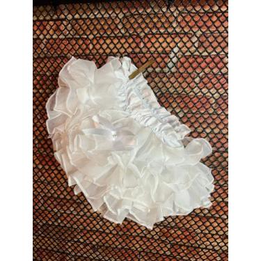 Imagem de Conjunto Bunda Rica Bebê Infantil Luxo Tapa Fralda - Sneakers, Branco