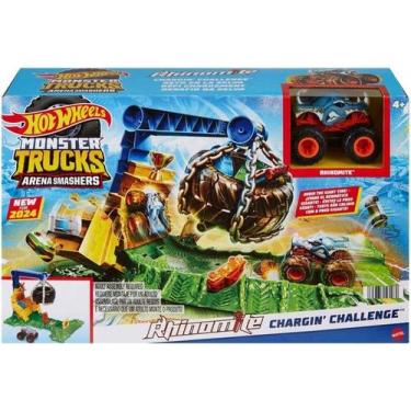 Imagem de Htp18 hot wheels monster trucks arena demolição reta na selva - MATTEL