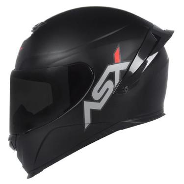 Imagem de Capacete Asx Eagle Racing Spoiler Esportivo Preto Fosco Moto, 62