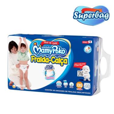 Imagem de Kit com 3 pacotes de Fralda  MamyPoko Premiun seca + 3 pct lenços umed