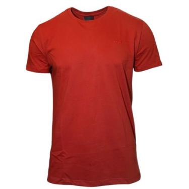 Imagem de Camiseta Masculina Básica Comfy Slim Colcci, Laranja spicy heinz, M