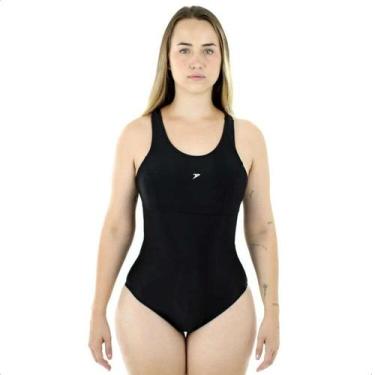 Imagem de Maiô Poker Natação Anatomico Sea II Feminino - Preto, GG