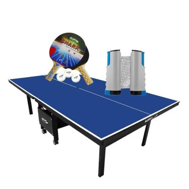 Imagem de MESA PING PONG MDF 18mm 1084 KLOPF + Kit Raquetes e Bolinhas + Rede Retrátil