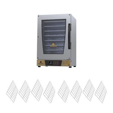 Imagem de Kit Forno Turbo Elétrico de Bancada Progás PRP-008 Plus Digital com 8 Grades Dourado 220V
