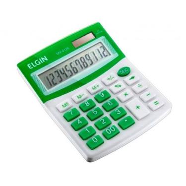 Imagem de Calculadora Mesa Visor 12 Dig. - Verde Mv4126 Elgin