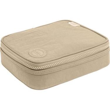 Imagem de Estojo Box Dourado Académie Metalizado 15cm x 21cm x 6cm Tilibra - 348