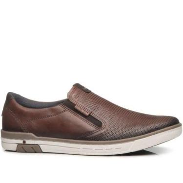 Imagem de Sapatênis slip on masculino pegada 119311 em couro sem cadarço, Terrac