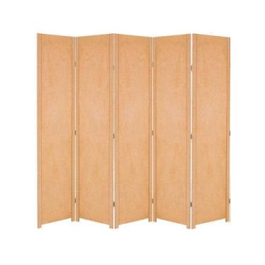 Imagem de 5 Biombo Slim Sanfonado Com Dobradiças Folha Painel Mdf Cru Divisor Di