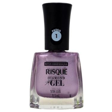 Imagem de Esmalte Seda Lilás Diamond Gel Risque 9,5ml - Risqué