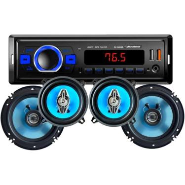 Imagem de Kit Auto Rádio + 2 Alto Falantes 6" + 2 Alto Falantes 5" 50W RS-2665BR Smart Kit Line Roadstar