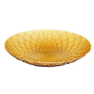 Imagem de Centro de Mesa Vidro Dourado 40cm Linha Peacock Vylux