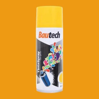 Imagem de Tinta Spray Amarelo 350ml Bautech M.A.B Alta Cobertura Secagem Rápida 