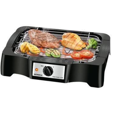 Imagem de Churrasqueira Elétrica Mondial Pratic Steak e Grill CH-07 Preta 127V, 