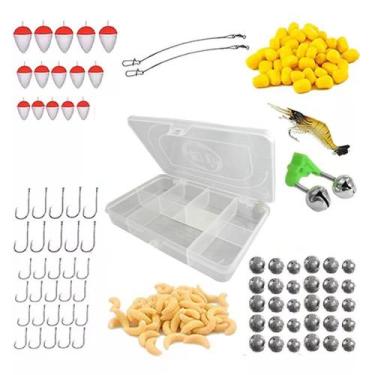 Imagem de Kit Acessórios de Pesca Makis Ref03 120 Itens Isca Milho