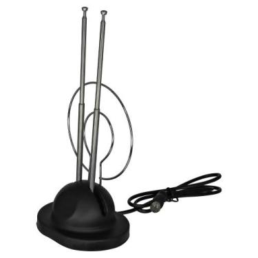 Imagem de Antena para TV com Hastes Duplas UHF VHF Interna Ajustável Alta Recepç
