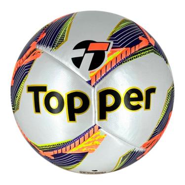 Imagem de Bola de Futsal Dominator Pró Tecnologia Termofusion sem Costuras Laranja e Violeta Topper