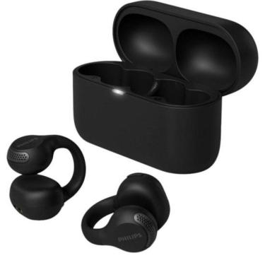 Imagem de Fone de Ouvido Bluetooth Philips TAQ2000 Estilo Ear Cuff com Estojo de Carga e Microfone Preto