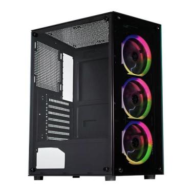 Imagem de Gabinete Gamer K-Mex 30C5 - Vidro Temperado - 3 Coolers Inclusos - ATX