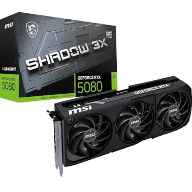Imagem de msi VGA GEFORCE RTX 5080 16G Shadow 3X OC RTX5080 16GB GDRR7 256 B DX12 PCIE 5.0 X16 (3XDP 1XHDMI)