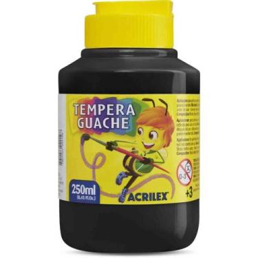 Imagem de Tinta Guache 250ML Preto - Pacote com 3 Unidades 1 - Acrilex