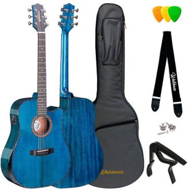 Imagem de Violão waldman folk sólido abadia dcex-1841 bl c/ bag