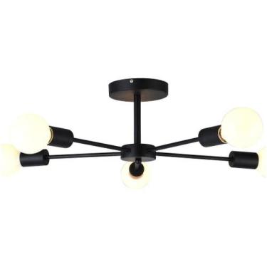 Imagem de Plafon Taschibra Cyber Preto Para 5 Lâmpadas E27 Bivolt