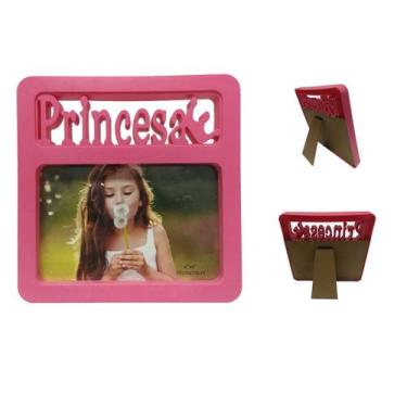 Imagem de Porta Retrato 10x15 Horizontal Princesa Príncipe Rosa Azul - DY
