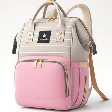 Imagem de Bolsa Mochila Maternidade Preta Para Bebê Espaçosa Alças Reforçadas Vi
