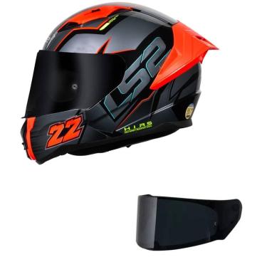 Imagem de Capacete LS2 FF810 Vigo Limits Preto e Cinza Mais Viseira Fumê
