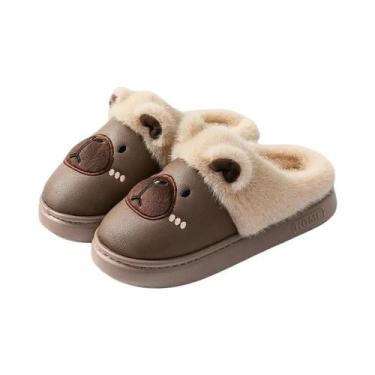 Imagem de Pantufas De Algodão Em Forma De Capivara, Impermeáveis, Confortáveis, 