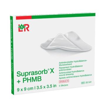 Imagem de Curativo antimicrobi. hidrob. suprasorb x+phmb 9x9cm 5un l&r tamanho:9