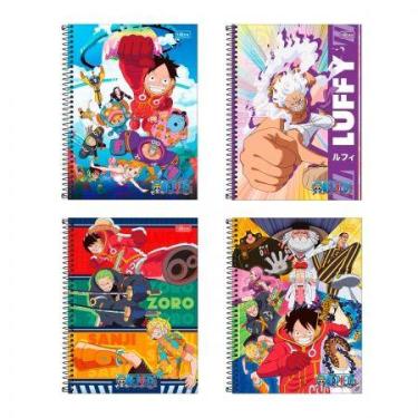 Imagem de Caderno espiral capa dura universitário 1x1 80 folhas One Piece - Tili