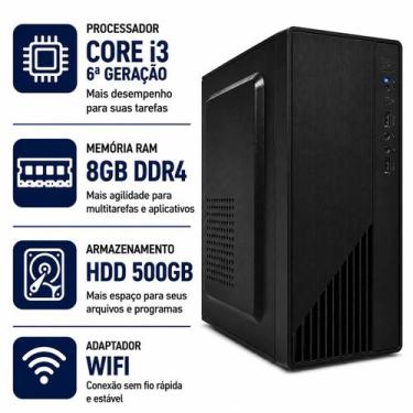 Imagem de Computador CPU Intel Core i3 de 6ªgr 8gb Ram Ddr4 HD de 500gb Desktop 
