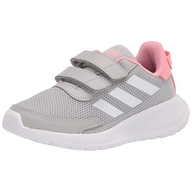 Imagem de adidas Tênis de corrida unissex infantil Tensor, Cinza/Branco/Super Pop, 8 Toddler