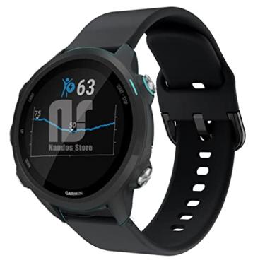 Imagem de Pulseira NSmart compatível com Garmin Forerunner 245 645 Music Vivomove Vivomove HR and Active 3 4 - Nandos-Store (Preto 2)