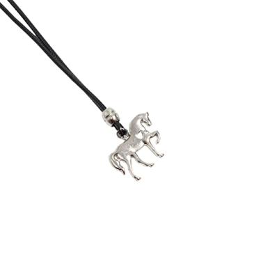 Imagem de Colar de Couro Ajustável Country Cavalo Marchador Manga Larga