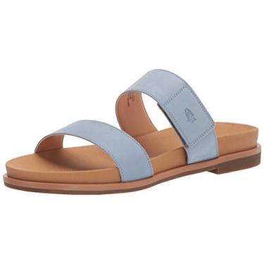 Imagem de Hush Puppies Sandália feminina Lilly 2 Band Slide, Nobuck de pato azul, 9 Wide