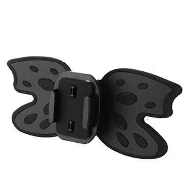Imagem de Capacete porta-câmera, capacete borboleta estável e durável com montagem no queixo anti-choque para acessórios de moto(Preto)