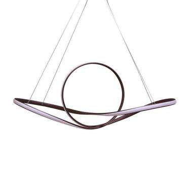 Imagem de Lustre Pendente Nordecor Wari 2080 Marrom Led Bivolt