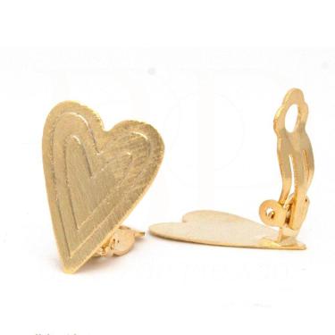 Imagem de Brinco De Pressão Aventura - Coração Dourado