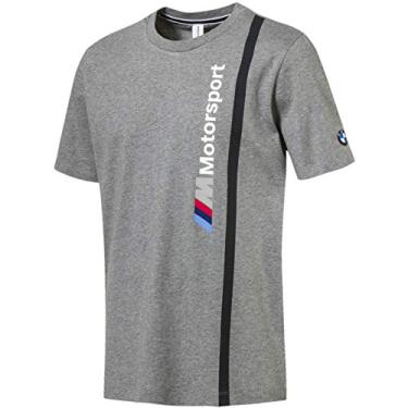 Imagem de PUMA camiseta masculina BMW Motorsport MMS logotipo, Medium Gray Heather, Small