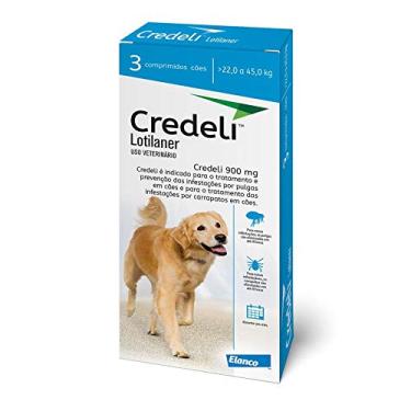 Imagem de Antipulgas e Carrapatos Elanco Credeli Cães 900 mg 22 a 45kg 3 Comprimidos