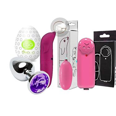 Imagem de KIT VIBRADOR GOLFINHO + BULLET + PLUG ANAL MEDIO + MASTURBADOR MASCULINO EGG