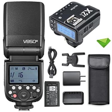 Imagem de Godox V850III Flash com acionador de flash Godox X2T-N 7.2V/2600mAh HSS 1/8000 2.4G 1.5s Tempo de reciclagem 450 Full Power Pops Flash da câmera Flash Speedlight para câmeras DSLR com sapatas padrão