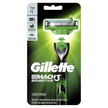 Imagem de Aparelho De Barbear Gillette Mach3 Sensitive