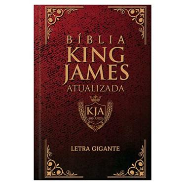 Imagem de Bíblia king james atualizada letra gigante capa dura - moldura vermelha