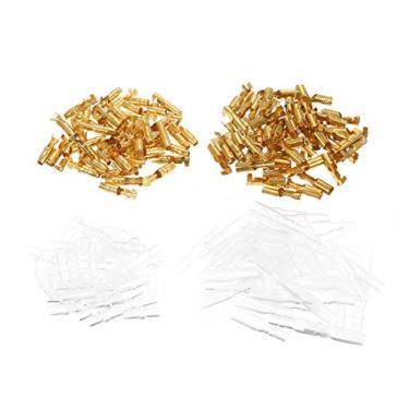 Imagem de Tingpai Kit de terminal de fio 200 PCS Conjunto de conector de Inclui terminais ho e fêmea de latão de 4.0 mm mangas isolantes pa motocicleta de caminhão